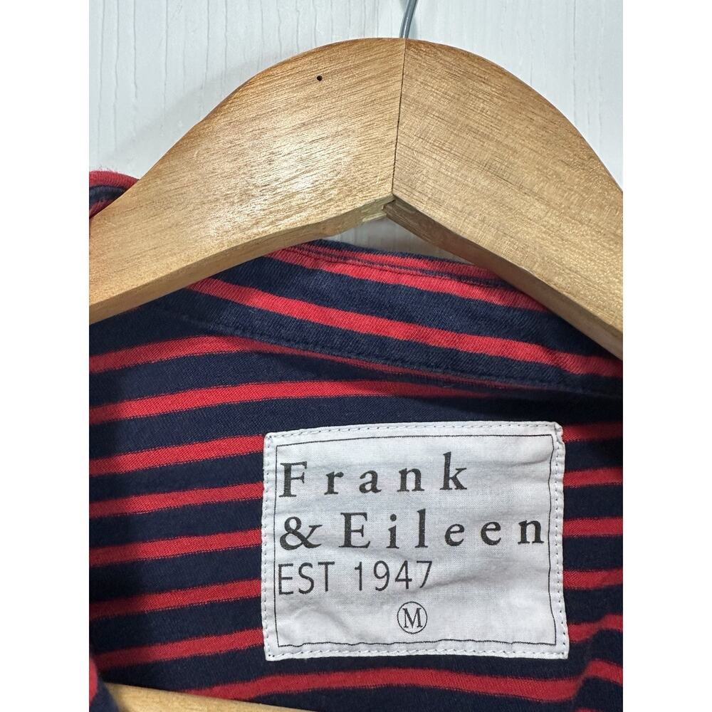 Frank And Eileen Women’s Blue Red Stripped Popover Henley Size M - Picture 4 of 10